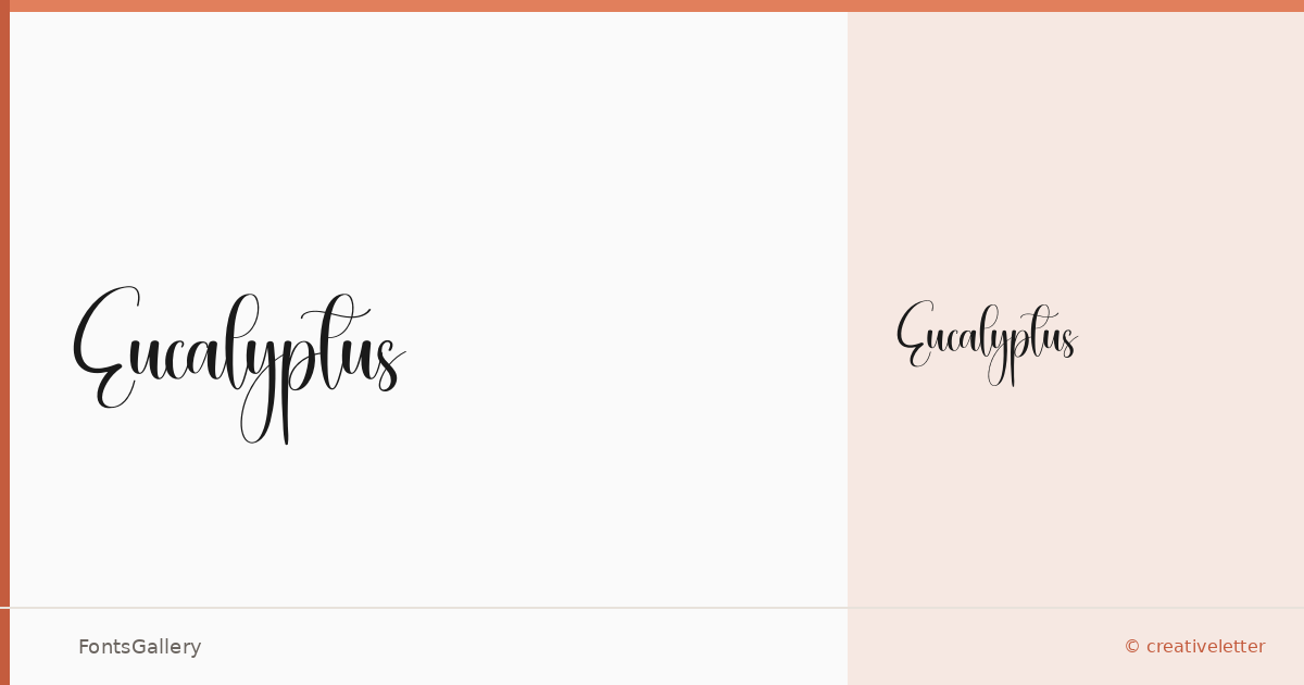 Eucalyptus font family banner
