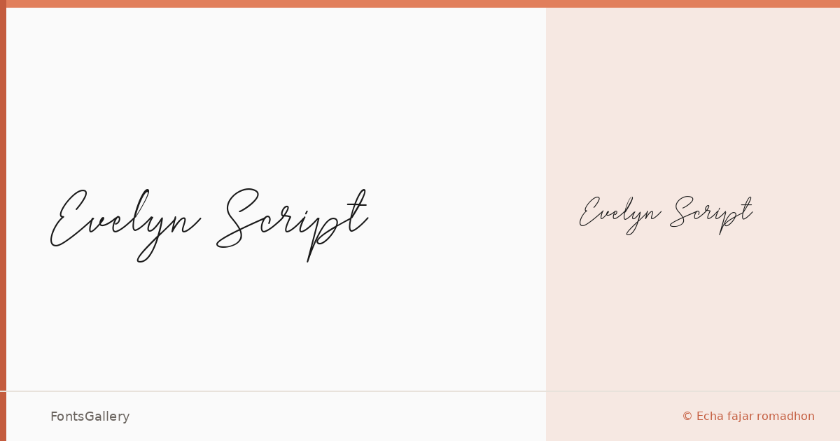 Evelyn Script font family banner