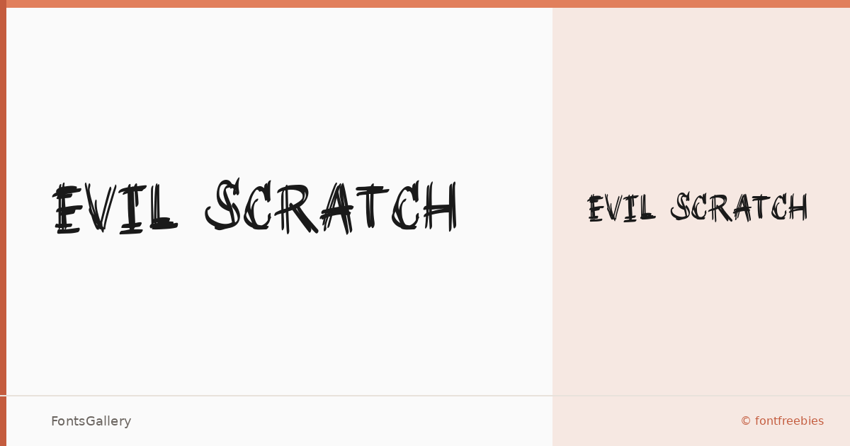 Evil Scratch font family banner