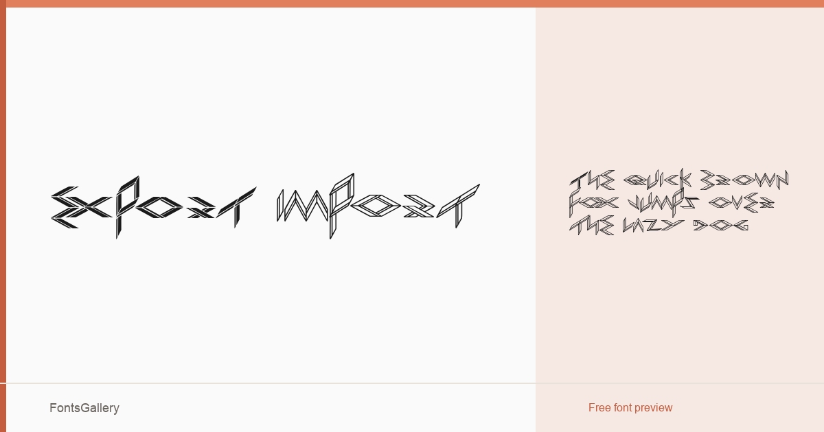 EXPORT import font family banner