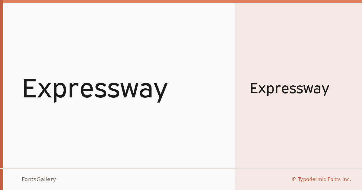 Expressway font family banner