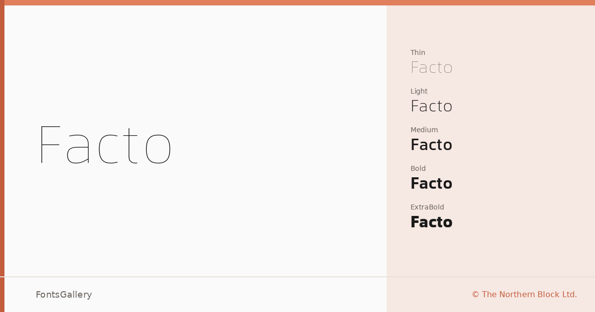 Facto font family banner