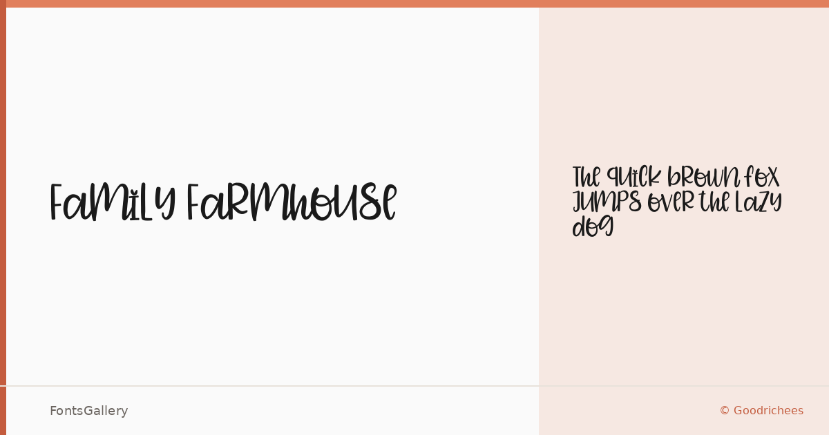 Family Farmhouse font family banner