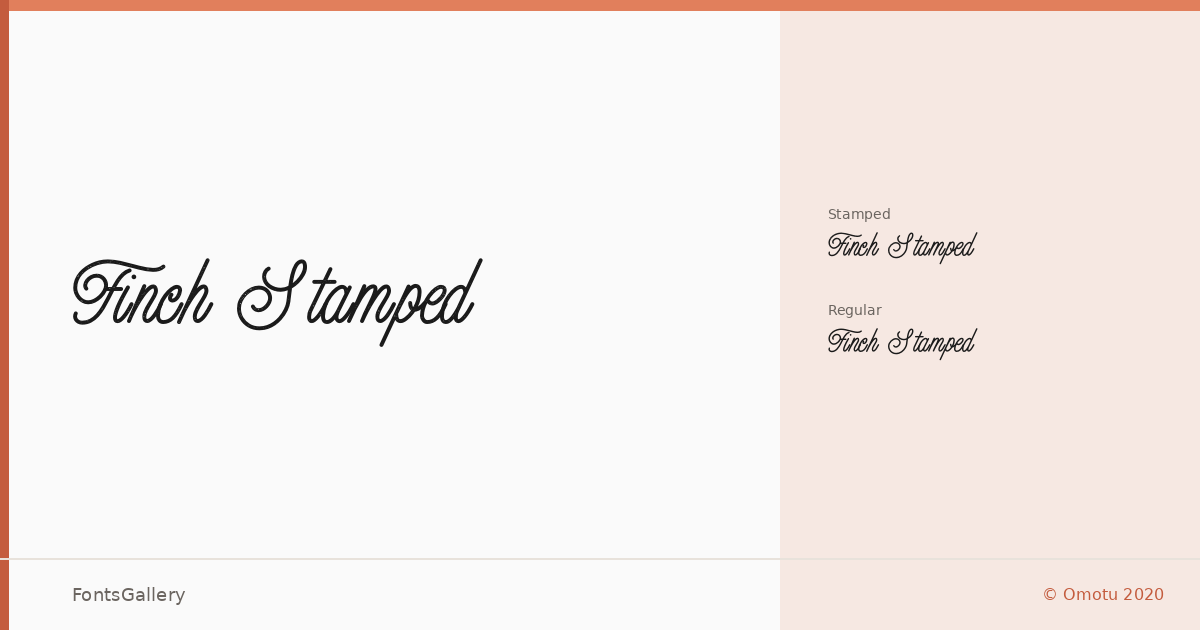 Finch Stamped font family banner