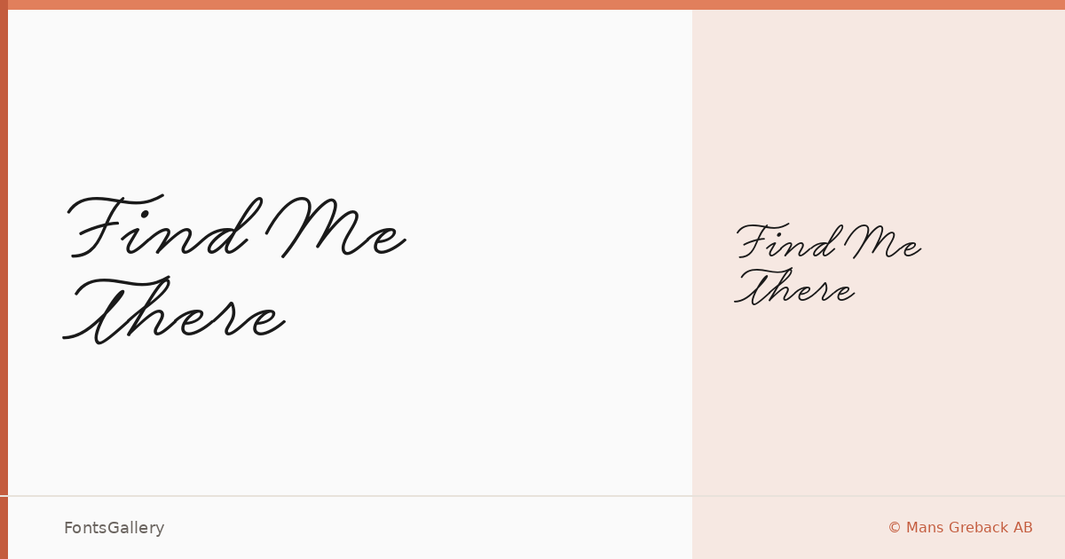 Find Me There font family banner
