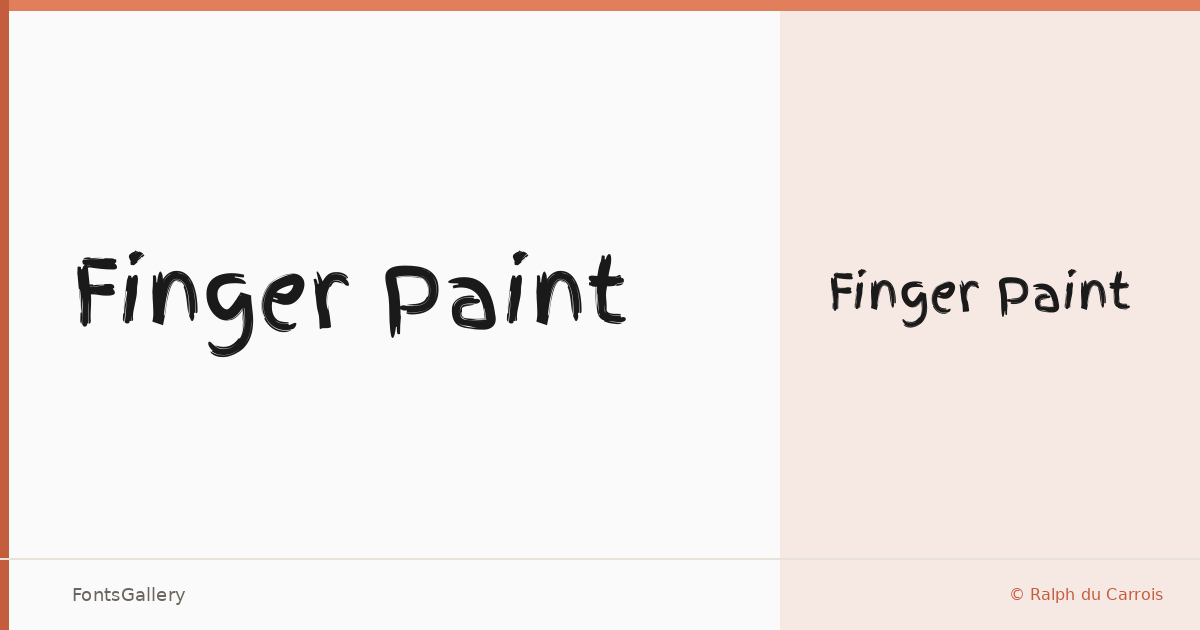 Finger Paint font family banner
