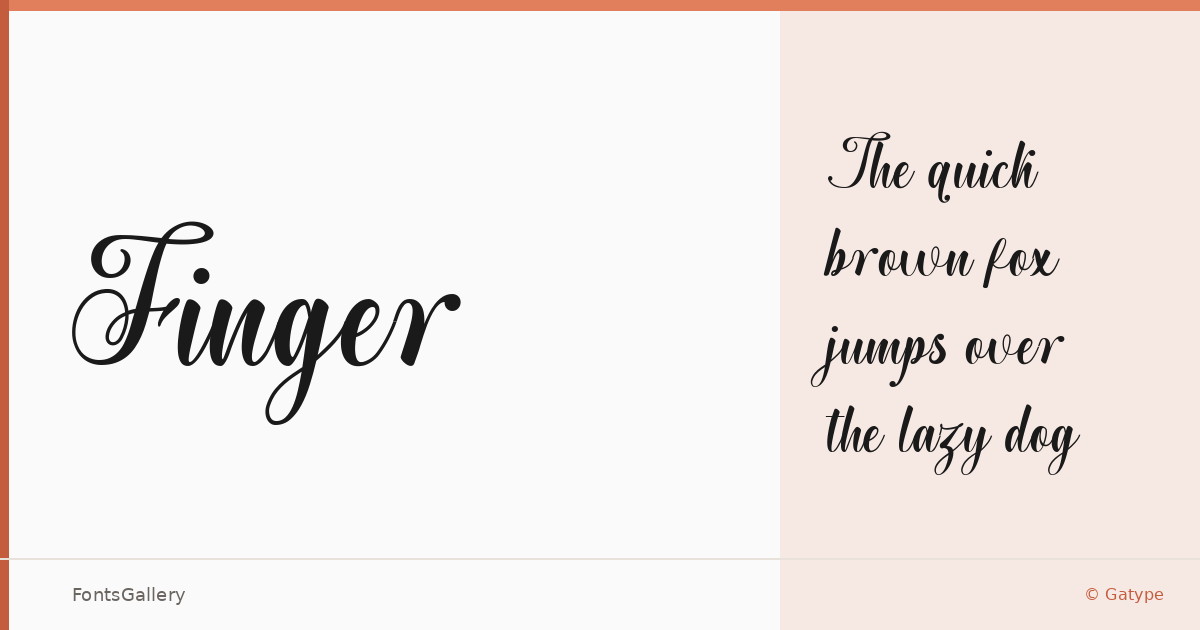 Finger font family banner