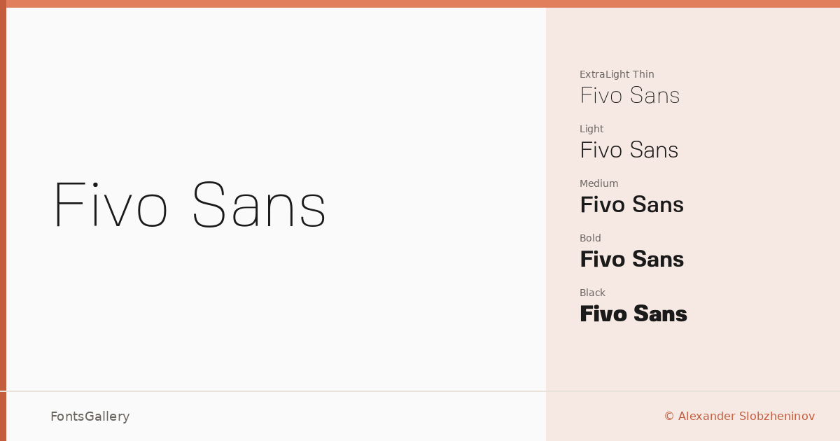 Fivo Sans font family banner