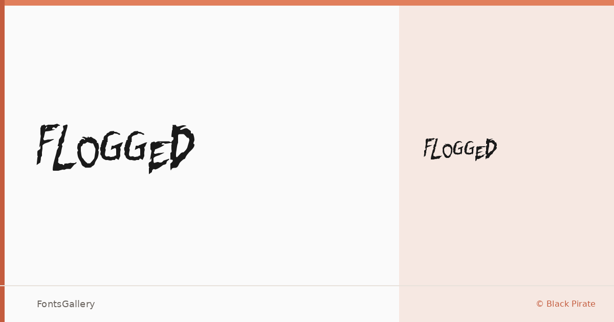 Flogged font family banner