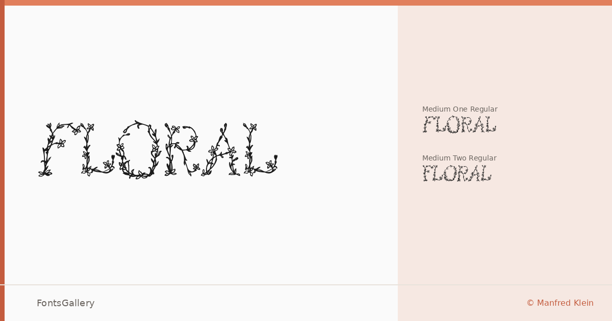 Floral font family banner