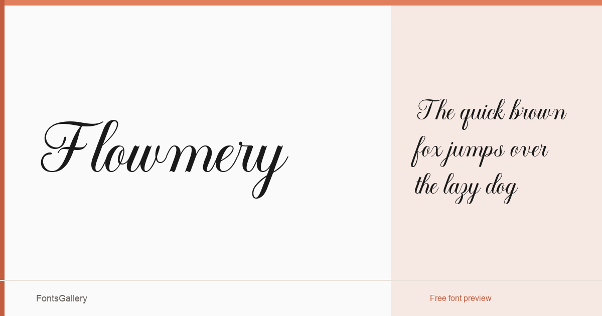 Flowmery font family banner
