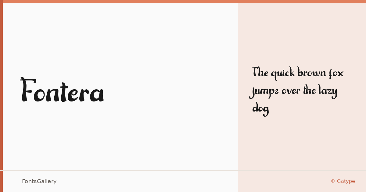 Fontera font family banner