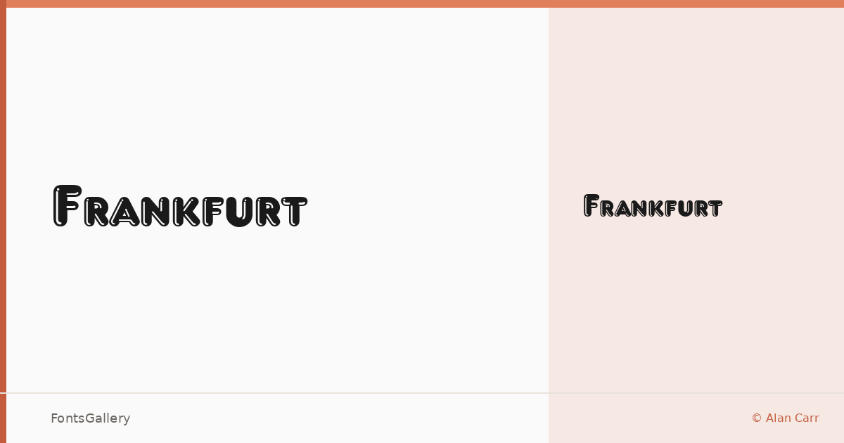 Frankfurt font family banner