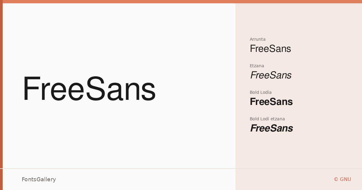 FreeSans font family banner