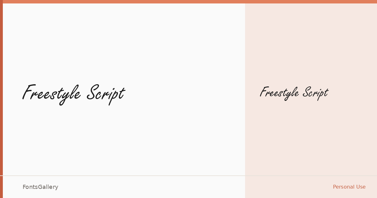 Freestyle Script font family banner