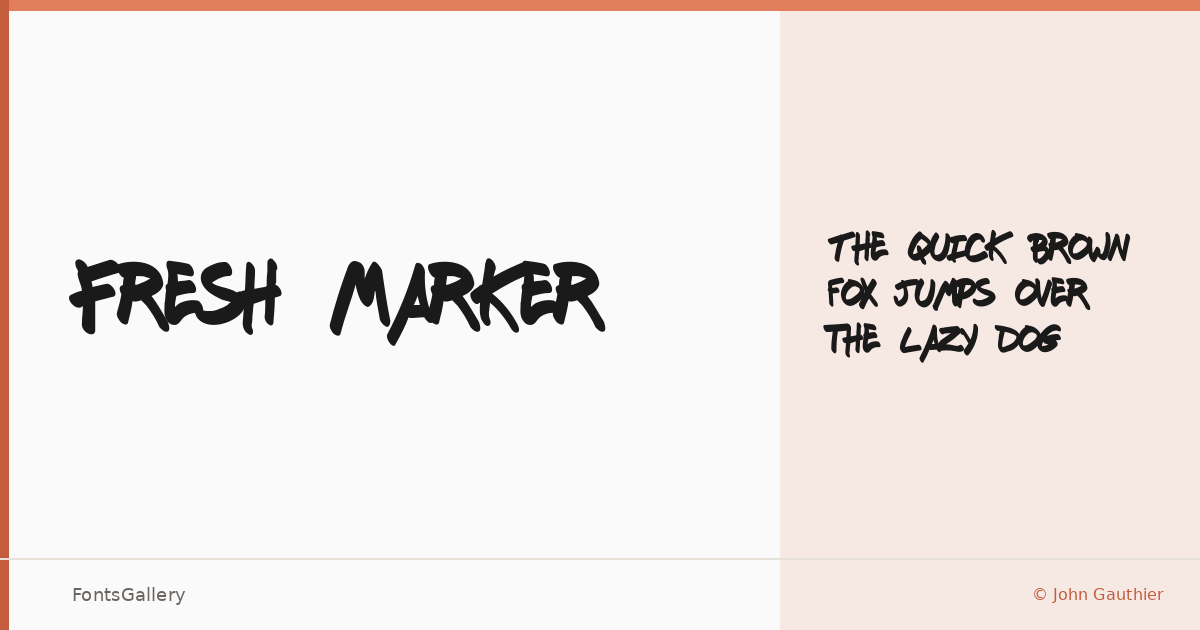 Fresh Marker font family banner