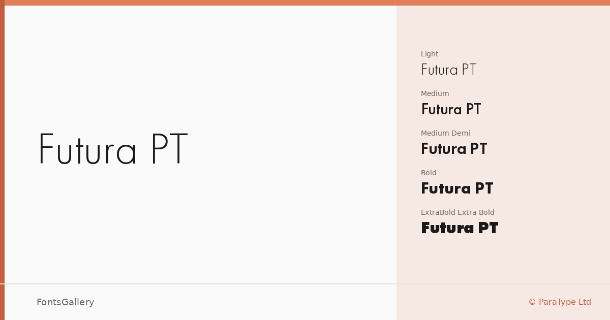 Futura PT font family banner
