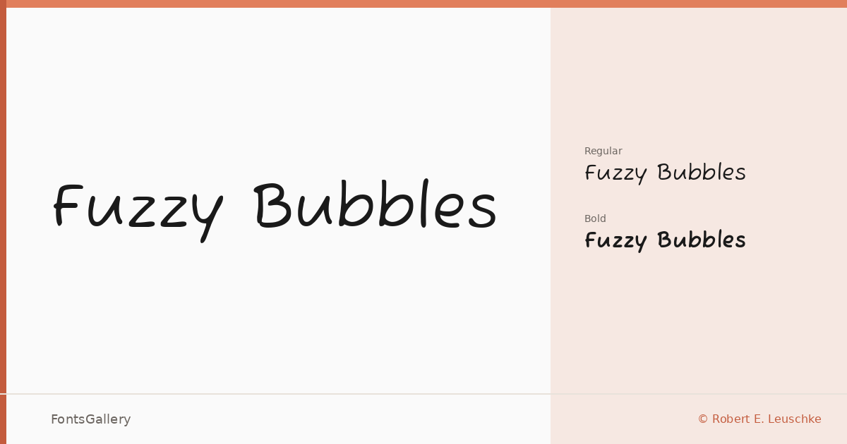 Fuzzy Bubbles font family banner