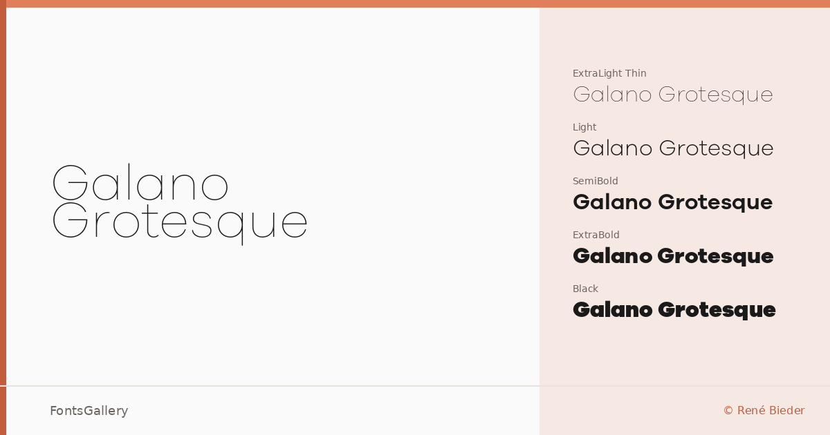 Galano Grotesque font family banner