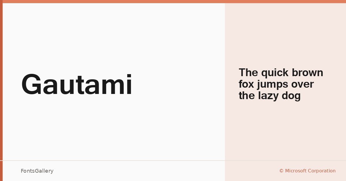 Gautami font family banner