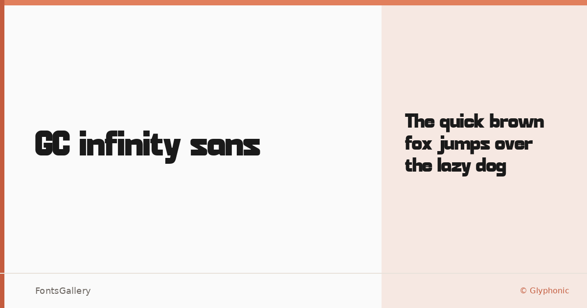 GC infinity sans font family banner