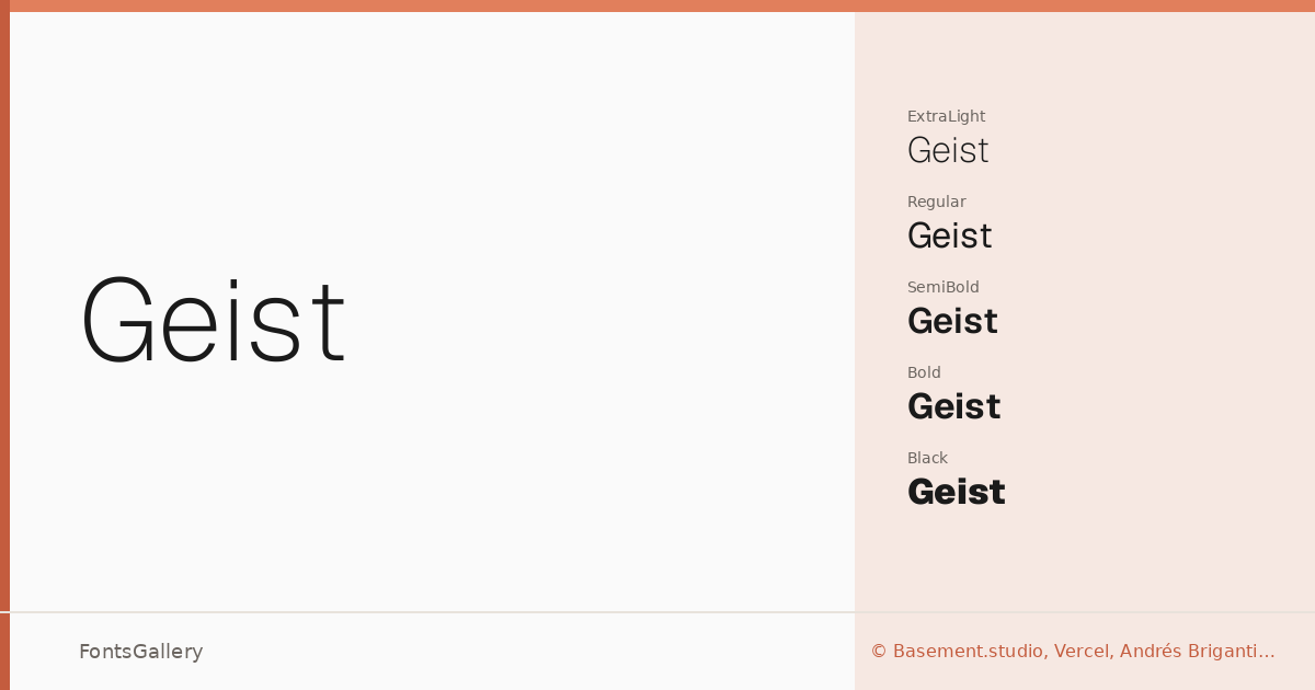 Geist font family banner