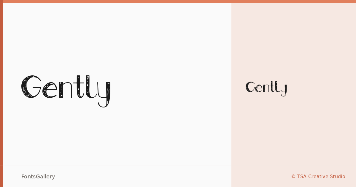 Gently font family banner