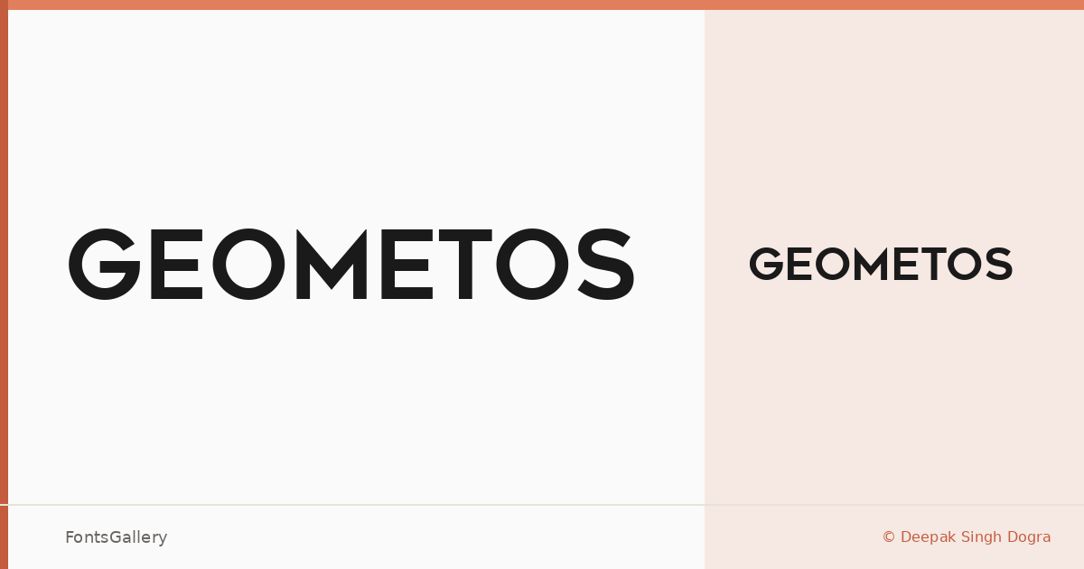 Geometos font family banner