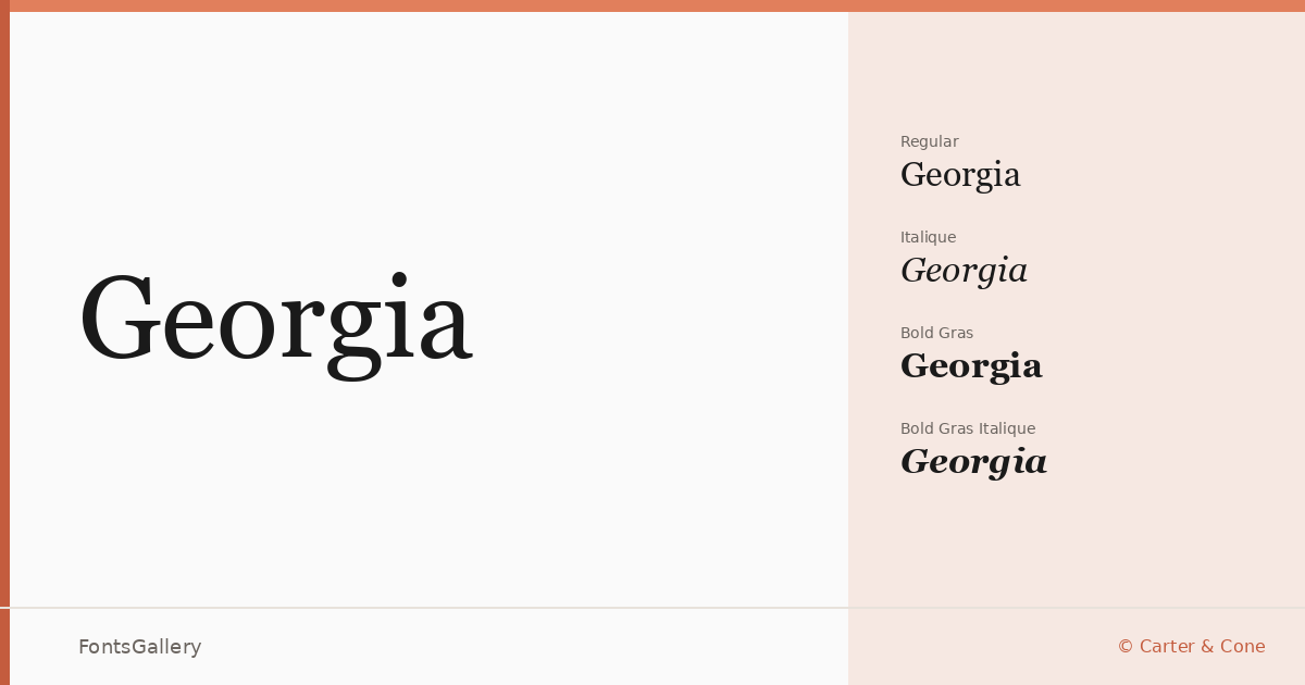 Georgia font family banner