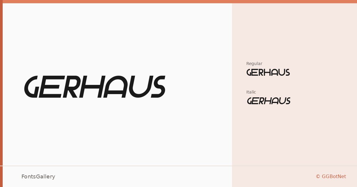 Gerhaus font family banner