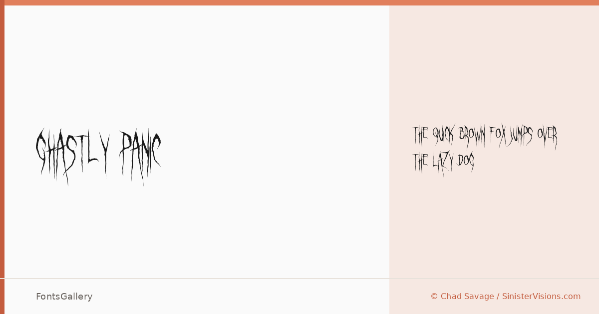 Ghastly Panic font family banner