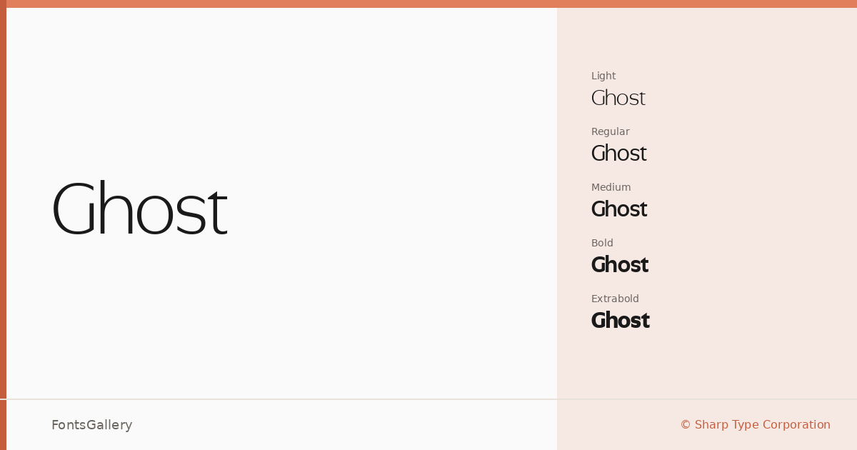 Ghost font family banner