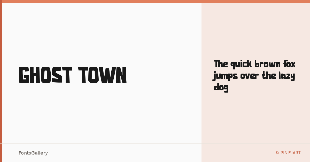 GHOST TOWN font family banner