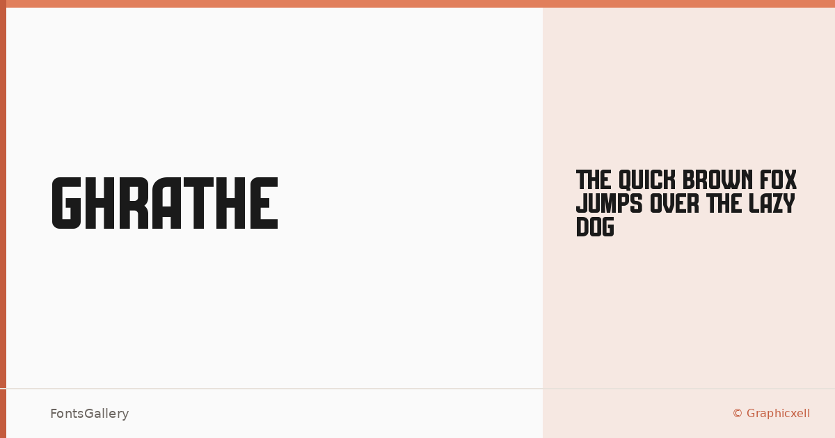 Ghrathe font family banner