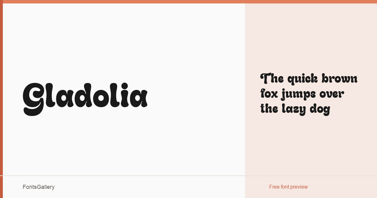 Gladolia font family banner