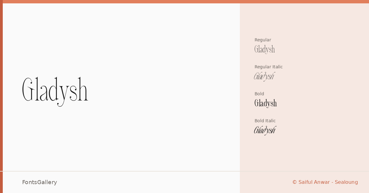 Gladysh font family banner