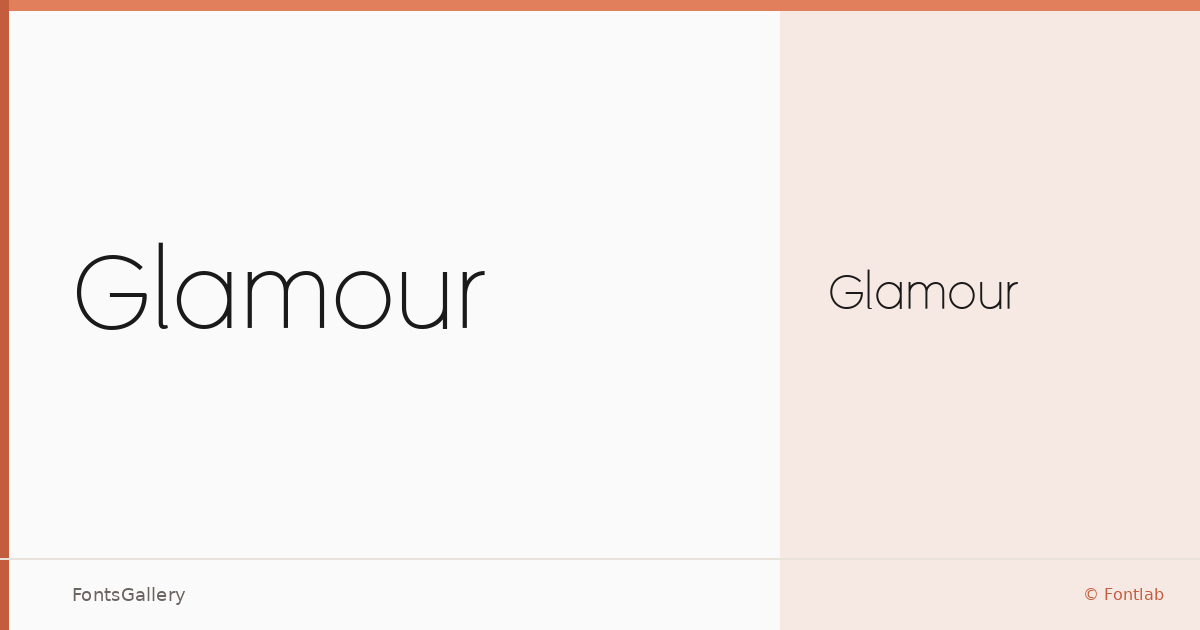 Glamour font family banner