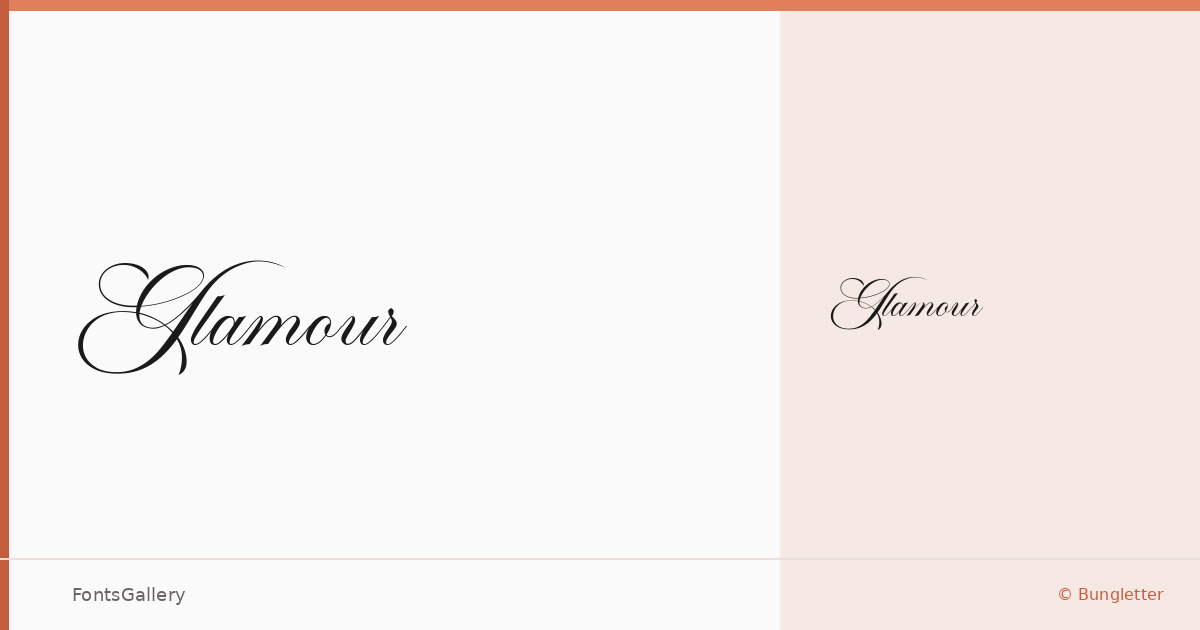Glamour font family banner