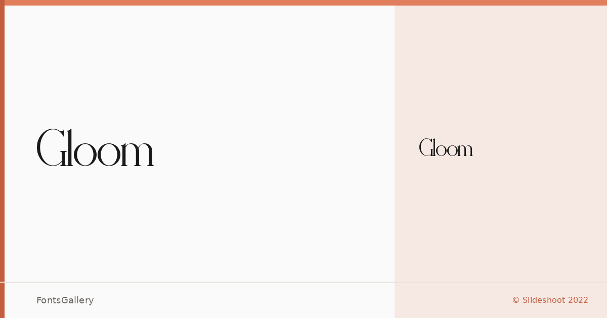 Gloom font family banner