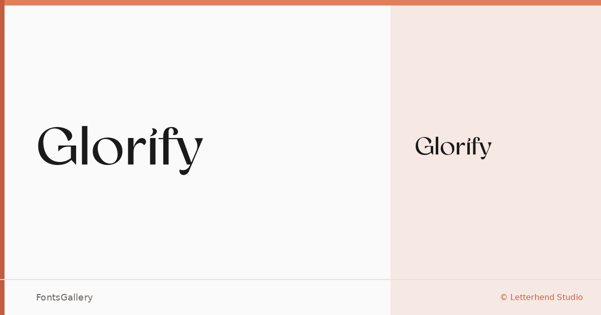 Glorify font family banner
