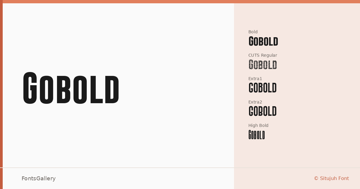 Gobold font family banner