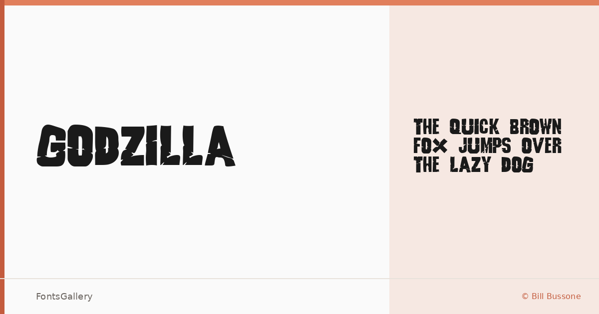 Godzilla font family banner