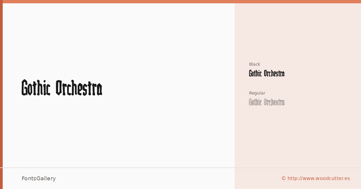 Gothic Orchestra font family banner
