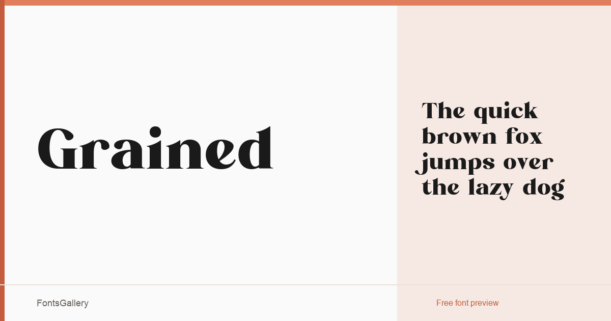 Grained font family banner