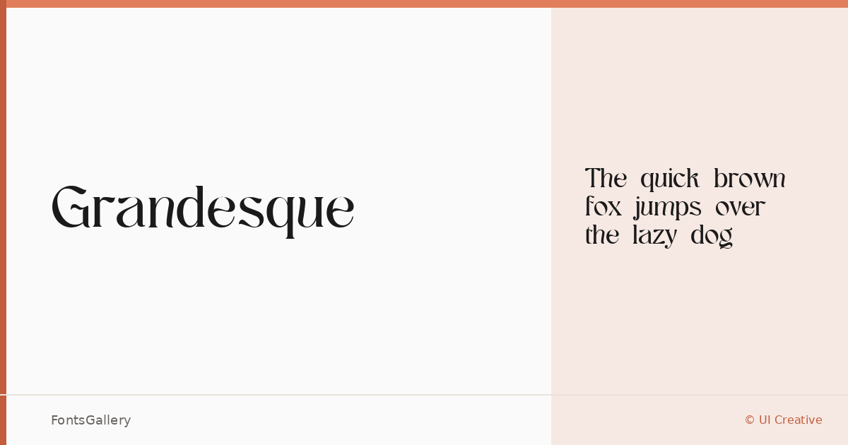 Grandesque font family banner
