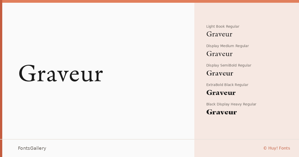 Graveur font family banner