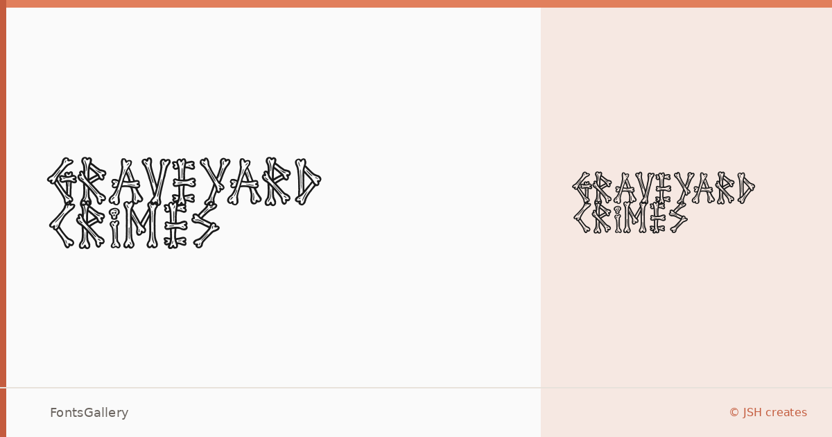 Graveyard Crimes font family banner