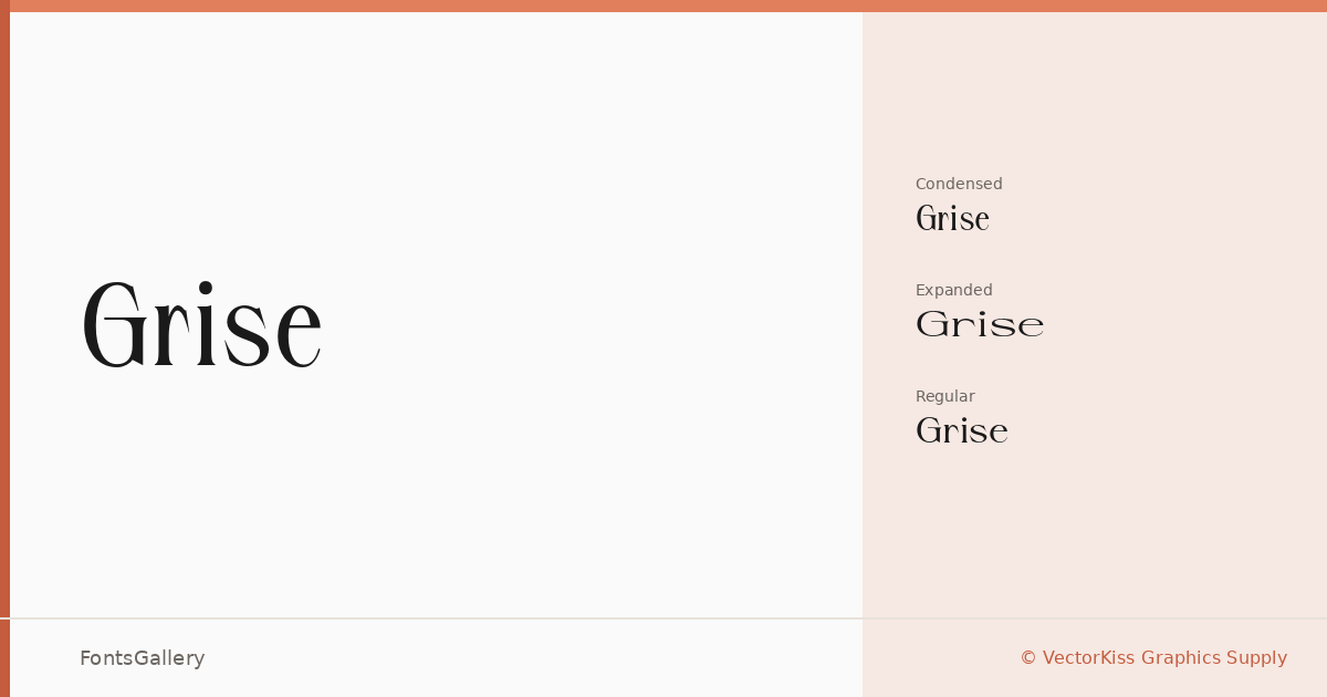Grise font family banner