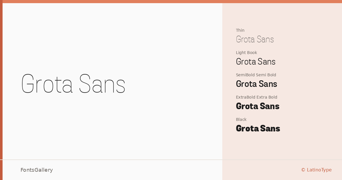 Grota Sans font family banner
