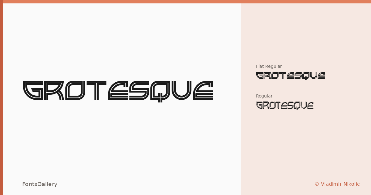 Grotesque font family banner